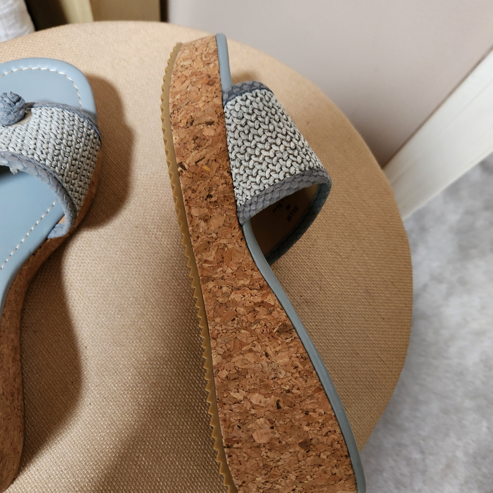 Donald J. Pliner Sky Blue Knit Sandals - Picture 2 of 4